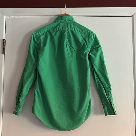 Ralph Lauren Men's Green Classic Fit Button Down Cotton Polo Shirt XS - Picture 3 of 5